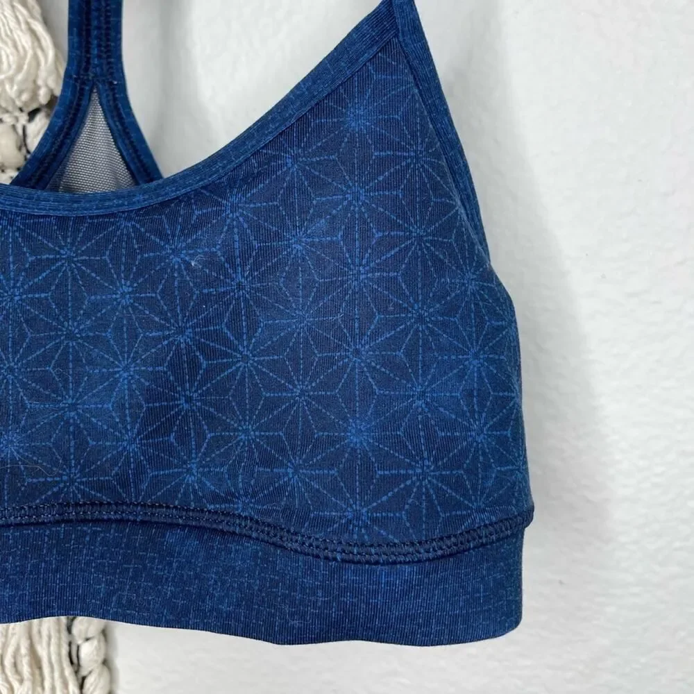 Lululemon Flow Y Bra IV Sashico Star / Cross Inkwell Rugged Blue
